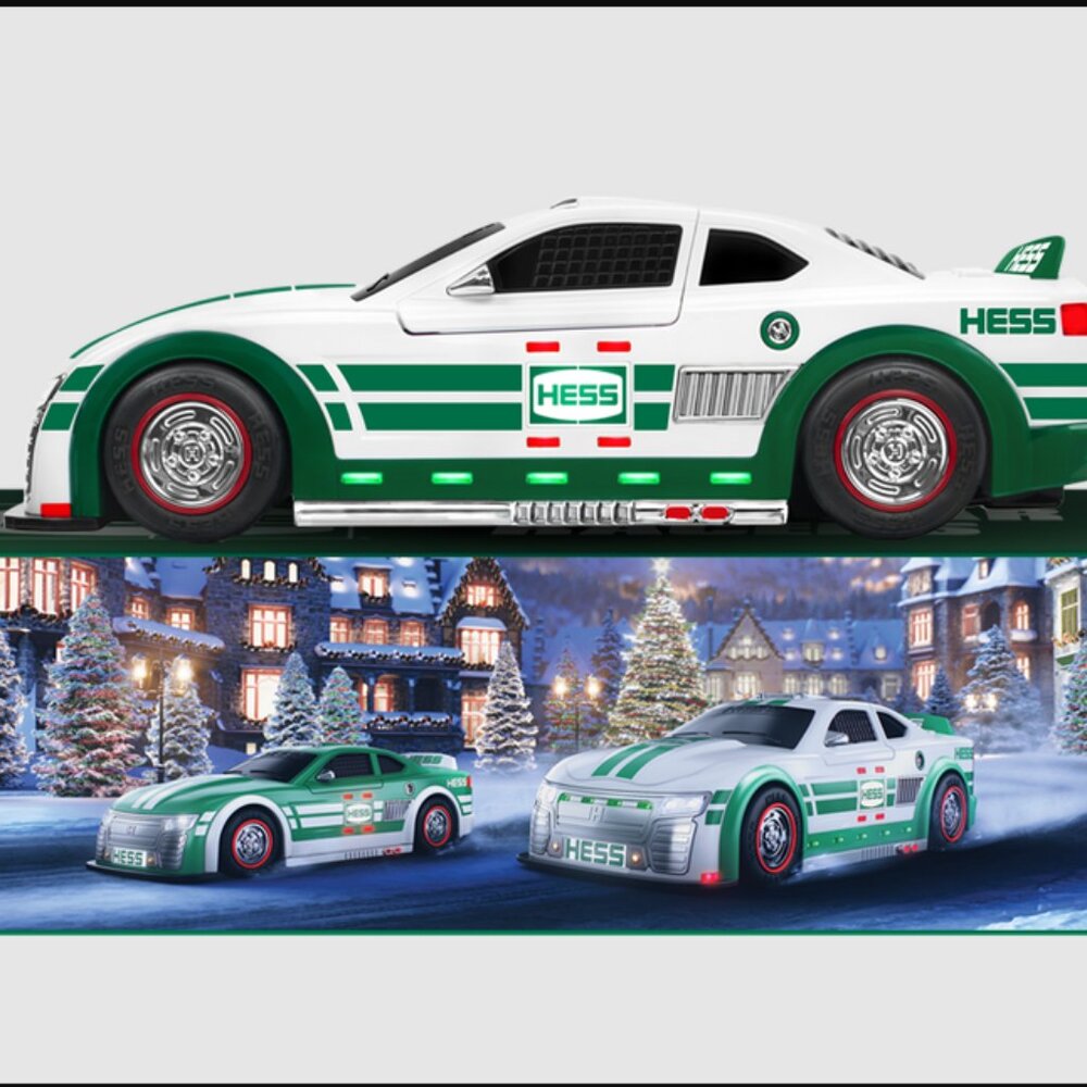 Hess Green and White Stock Car Racers